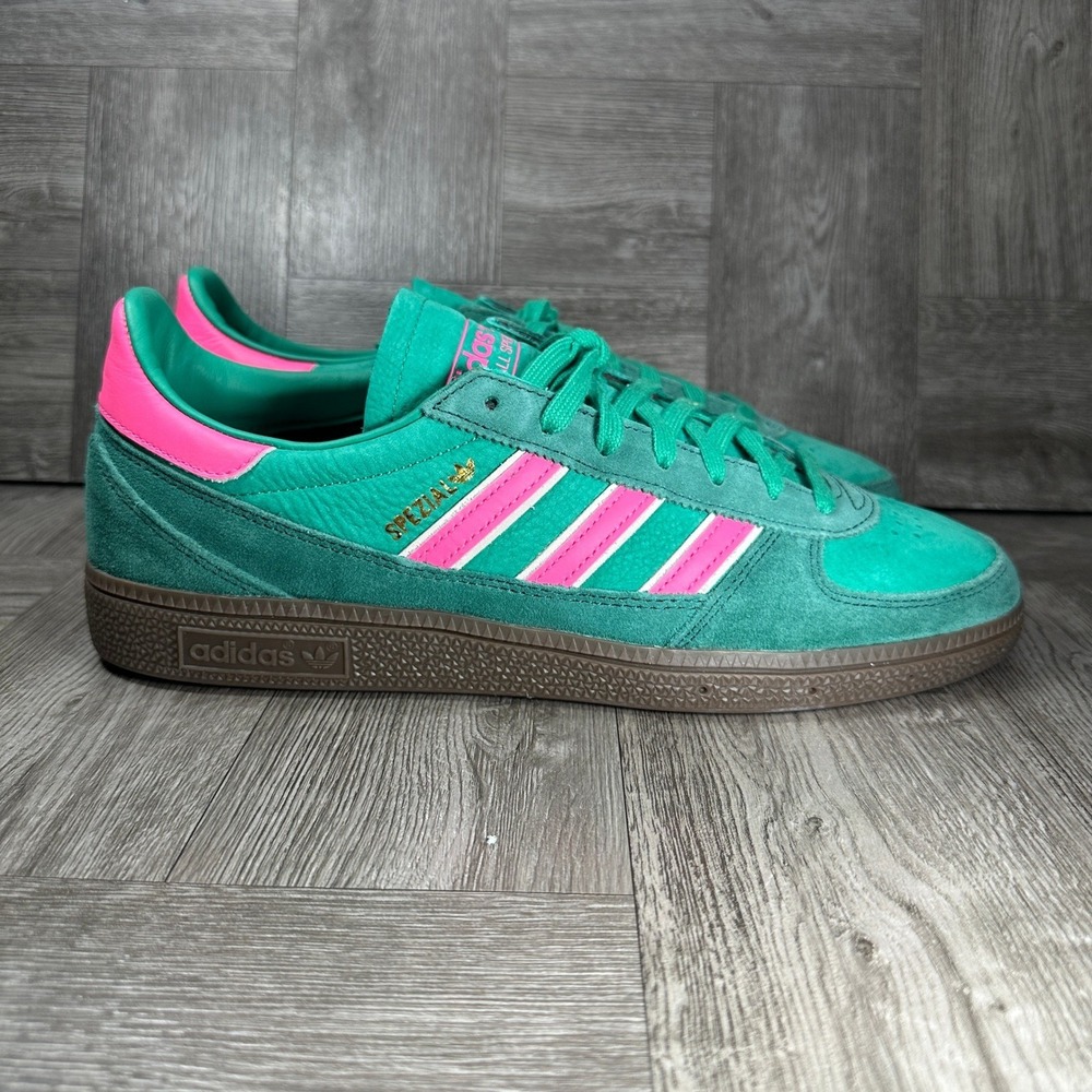 Adidas Handball Spezial WM Sneaker Men 14 Green Pink JH5454 NEW